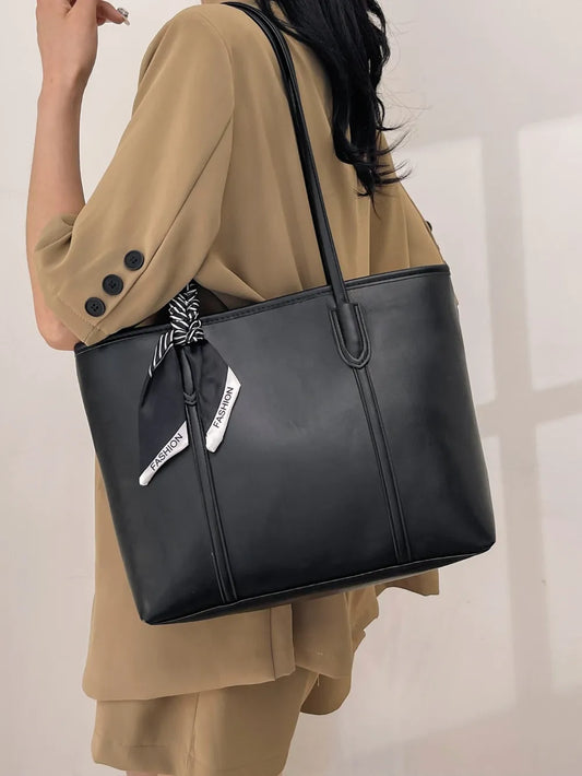 PU Leather Tote Bag - Premium Tote Bag from Trendsi - Just $35.99! Shop now at Handbags Specialist Headquarter