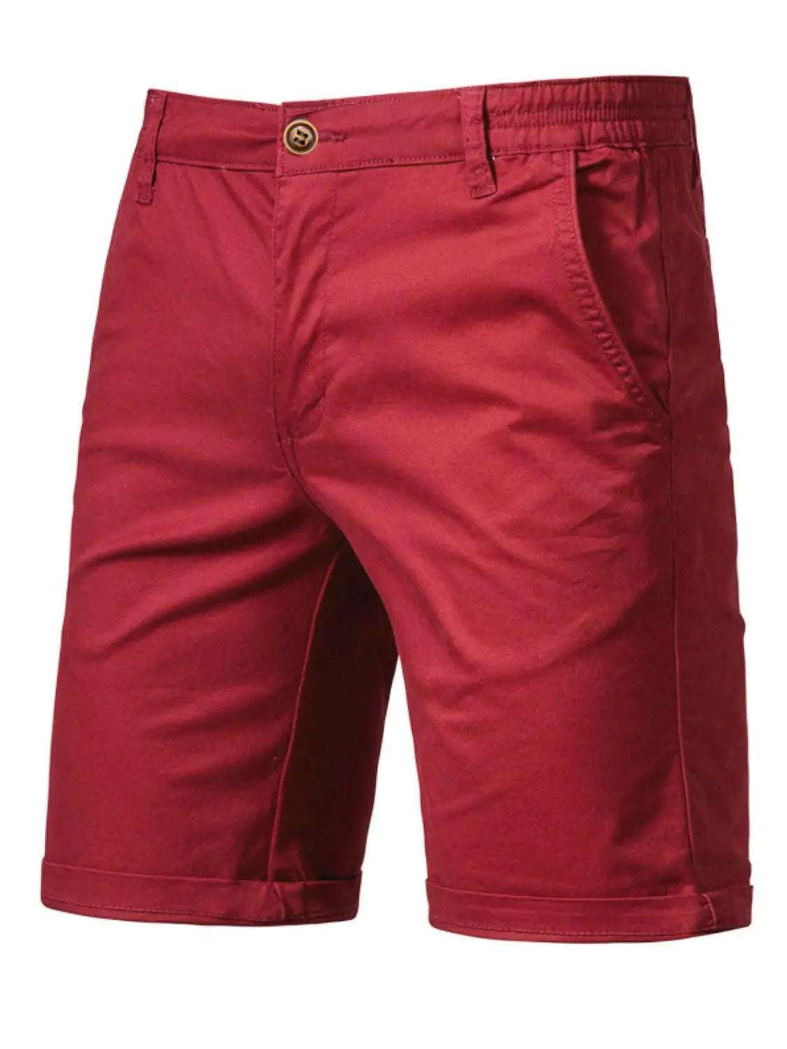 Men's Elastic Waist Shorts with Pockets.