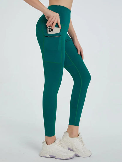 High Waist Active Leggings - Premium Leggings from Trendsi - Just $43.35! Shop now at Handbags Specialist Headquarter