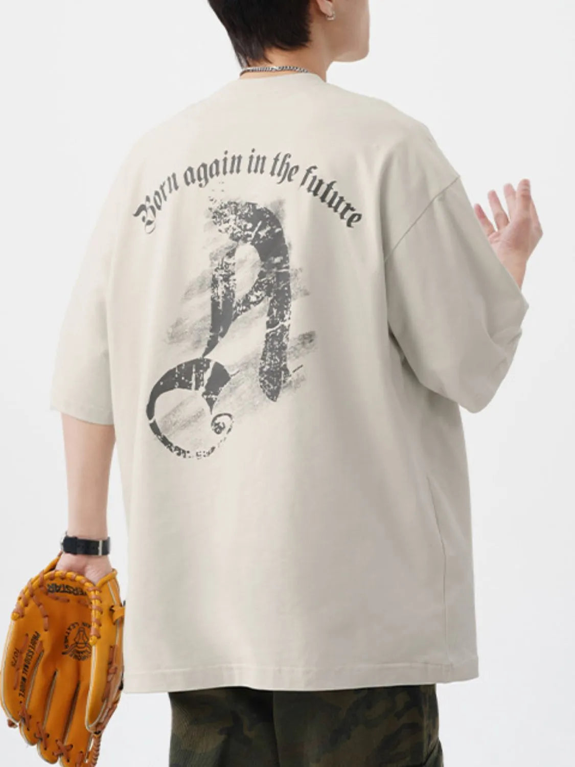 Men's Plus Size Graphic Round Neck Half Sleeve T-Shirt - Premium Men's T-Shirt from Trendsi - Just $27.99! Shop now at Handbags Specialist Headquarter