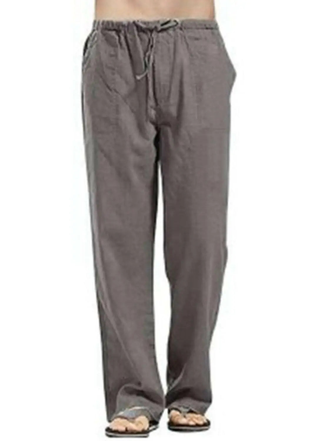 Men's Full Size Drawsting Straight Leg Pants Plus Size.