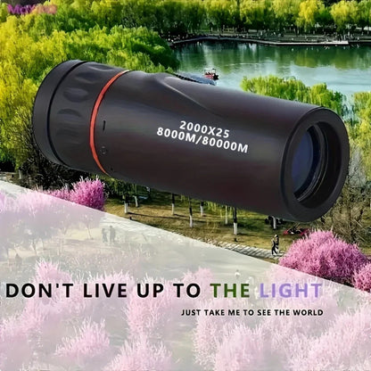 2000x25 HD Monocular Telescope Mini Portable Mobile Phone Telescope With Holder Outdoor Camping Hunting Birdwatching Telescopes - Premium  from Shop1103847253 Store - Just $19.99! Shop now at Handbags Specialist Headquarter