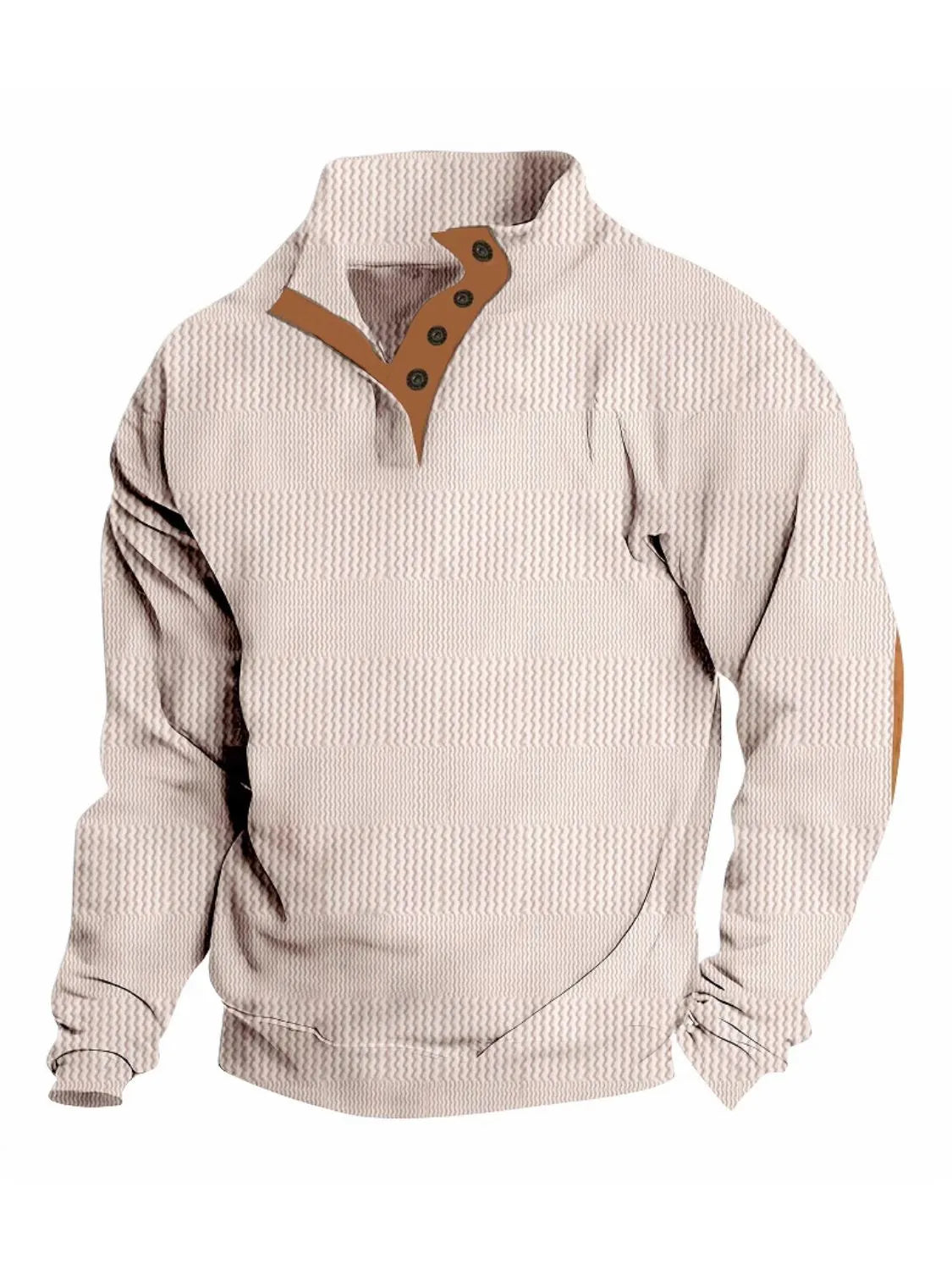 Men's Full Size Button Detail Long Sleeve Sweatshirt Plus Size - Premium Men's Sweatshirts from Trendsi - Just $31.20! Shop now at Handbags Specialist Headquarter