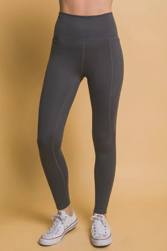 Love Tree High Waist Leggings with Side Pockets - Premium Leggings from Trendsi - Just $40.77! Shop now at Handbags Specialist Headquarter