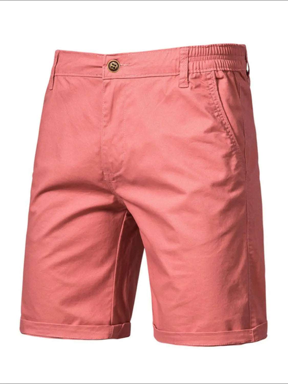 Men's Elastic Waist Shorts with Pockets.