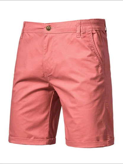 Men's Elastic Waist Shorts with Pockets.