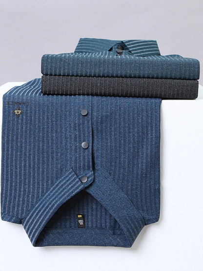 Men's Plus Size Ribbed Short Sleeve Polo Shirt - Premium Men's Polo shirt from Trendsi - Just $60.99! Shop now at Handbags Specialist Headquarter