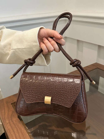 PU Leather Texture Crossbody Bag - Premium Crossbody Bag from Trendsi - Just $19.99! Shop now at Handbags Specialist Headquarter