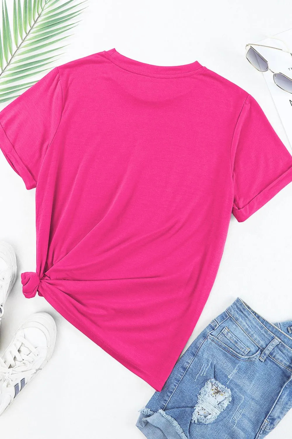 Sequin Easter Egg Short Sleeve T-Shirt - Premium Tops from Trendsi - Just $31.12! Shop now at Handbags Specialist Headquarter