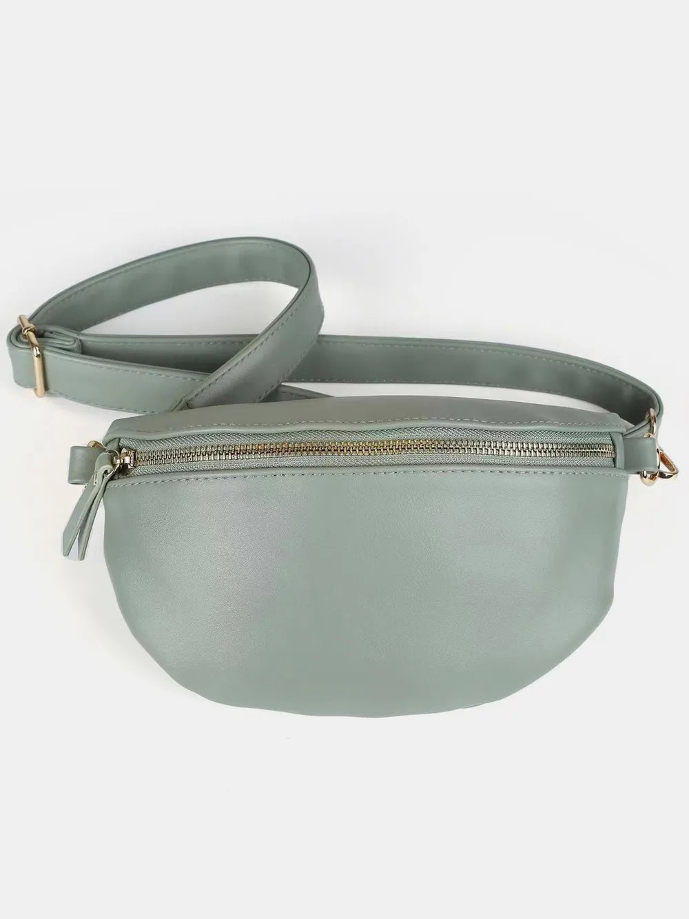 PU Leather Adjustable Strap Crossbody Bag - Premium Crossbody Bag from Trendsi - Just $34.99! Shop now at Handbags Specialist Headquarter