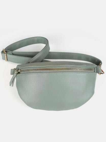 PU Leather Adjustable Strap Crossbody Bag - Premium Crossbody Bag from Trendsi - Just $34.99! Shop now at Handbags Specialist Headquarter