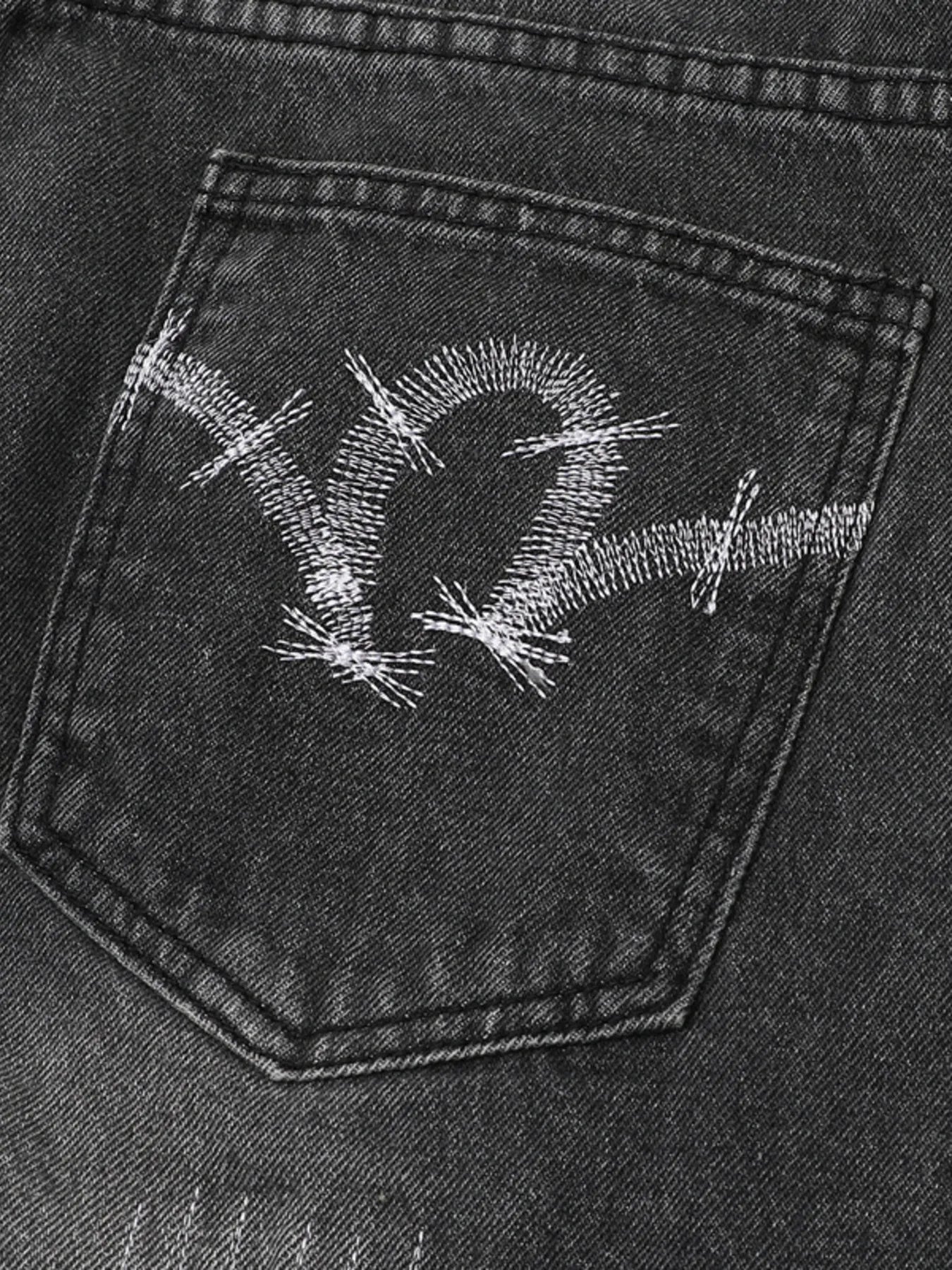 Men's Full Size Distressed Denim Jeans with Camo Patchwork Detailing Plus Size - Premium Women / Jeans & Denim from Trendsi - Just $95.99! Shop now at Handbags Specialist Headquarter