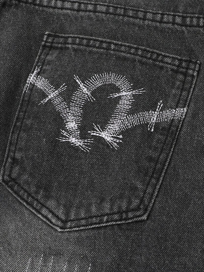 Men's Full Size Distressed Denim Jeans with Camo Patchwork Detailing Plus Size - Premium Women / Jeans & Denim from Trendsi - Just $95.99! Shop now at Handbags Specialist Headquarter