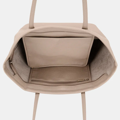 David Jones PU Leather Tote Bag - Premium Tote Bag from Trendsi - Just $43.99! Shop now at Handbags Specialist Headquarter