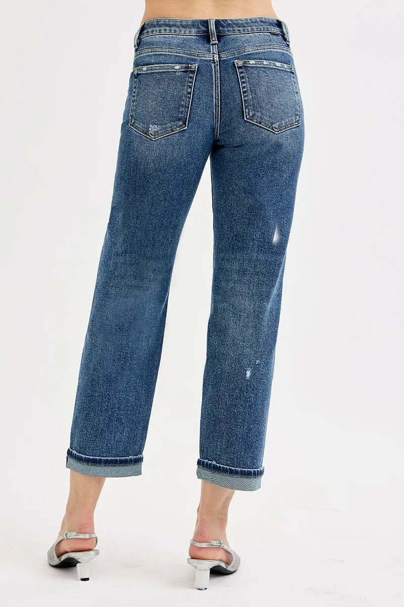 RISEN Full Size Low Rise Crop Boyfriend Jeans Plus Size - Premium Women / Jeans & Denim from Trendsi - Just $63.99! Shop now at Handbags Specialist Headquarter