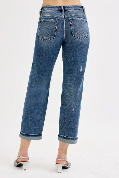 RISEN Full Size Low Rise Crop Boyfriend Jeans Plus Size - Premium Women / Jeans & Denim from Trendsi - Just $63.99! Shop now at Handbags Specialist Headquarter