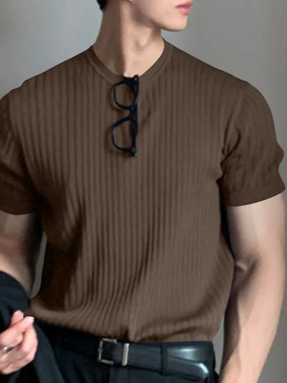Men's Full Size Round Neck Short Sleeve T-Shirt Plus Size - Premium Men's Shirts from Trendsi - Just $29.54! Shop now at Handbags Specialist Headquarter