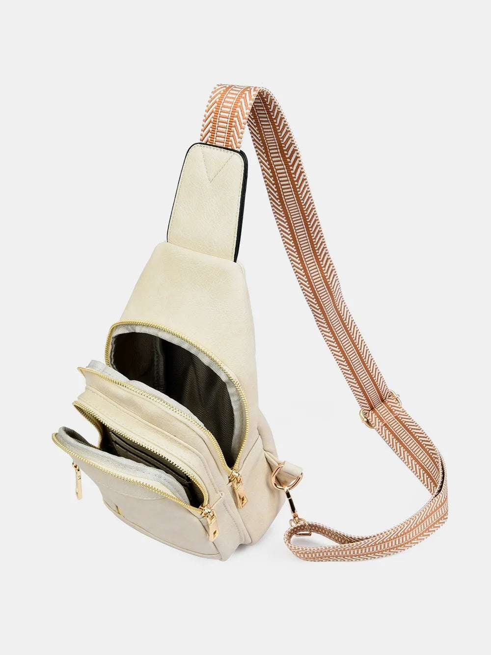 PU Leather Adjustable Strap Crossbody Bag - Premium Crossbody Bag from Trendsi - Just $37.99! Shop now at Handbags Specialist Headquarter