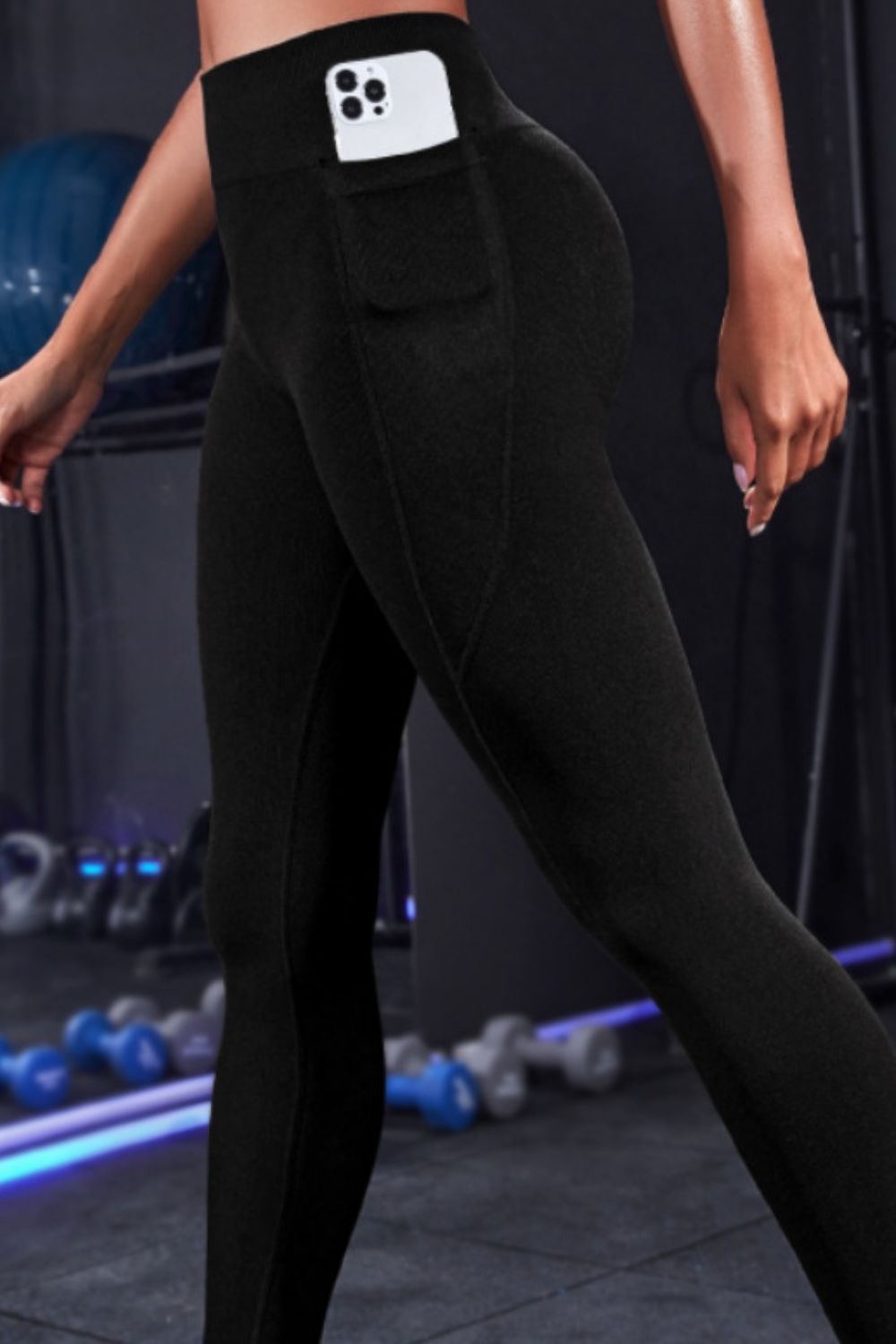 Wide Waistband Sports Leggings - Premium Leggings from Trendsi - Just $34.83! Shop now at Handbags Specialist Headquarter