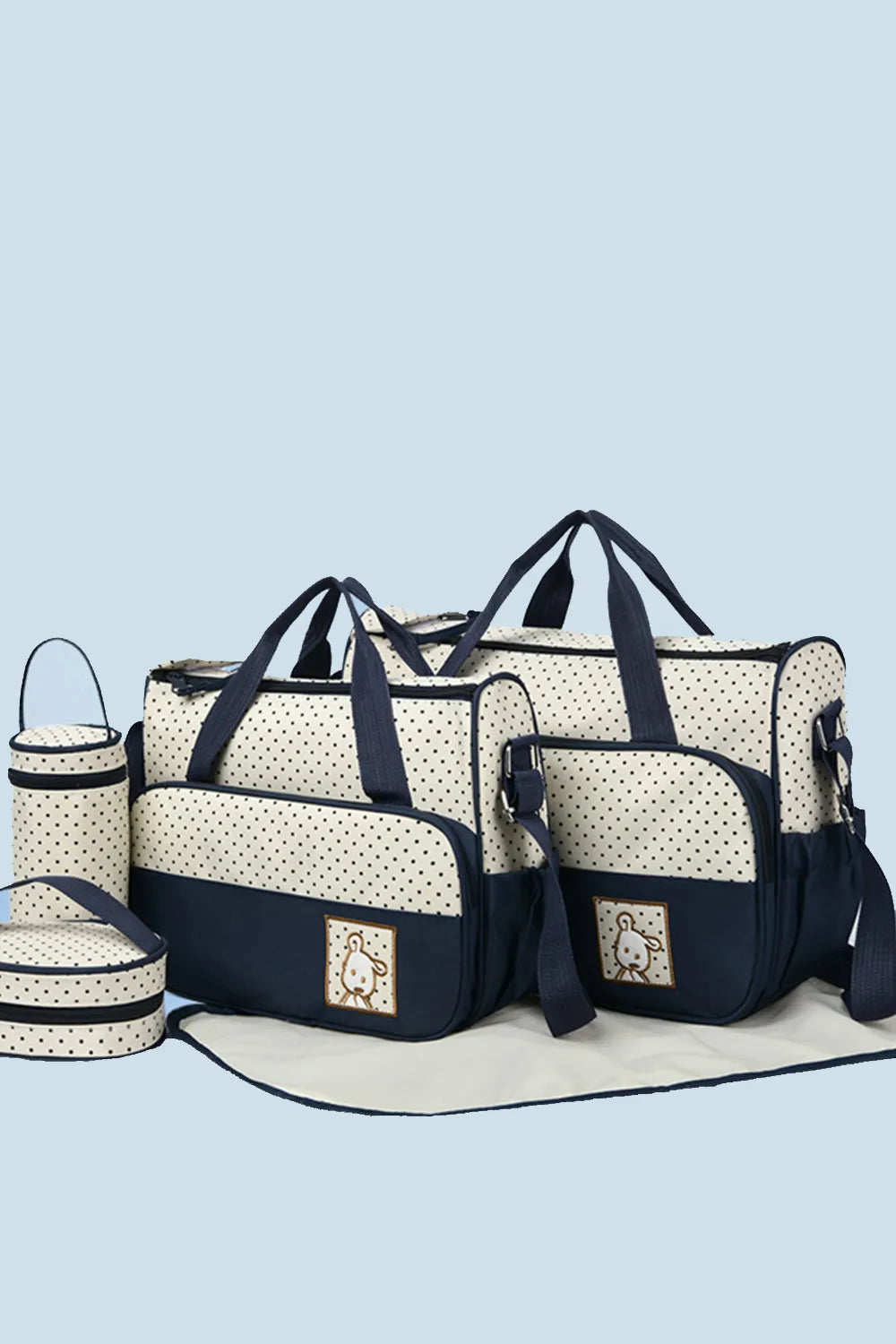 Oxford Cloth Contrast 4 Piece Bag Set - Premium Tote Bag from Trendsi - Just $42.99! Shop now at Handbags Specialist Headquarter
