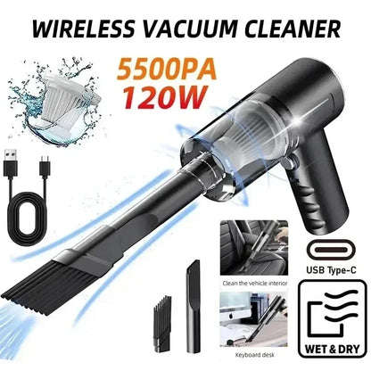 Portable Wireless Car Vacuum Cleaner Wireless Vacuum Cleaner Dual Use for Home and Car 120W High Power Powerful Vacuum Cleaner - Premium  from Stone's Store - Just $25.99! Shop now at Handbags Specialist Headquarter