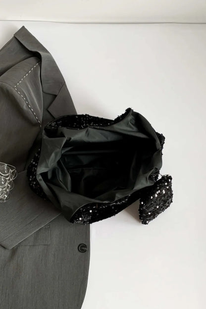 Sequin Polyester Handbag - Premium Tote Bag from Trendsi - Just $32.99! Shop now at Handbags Specialist Headquarter