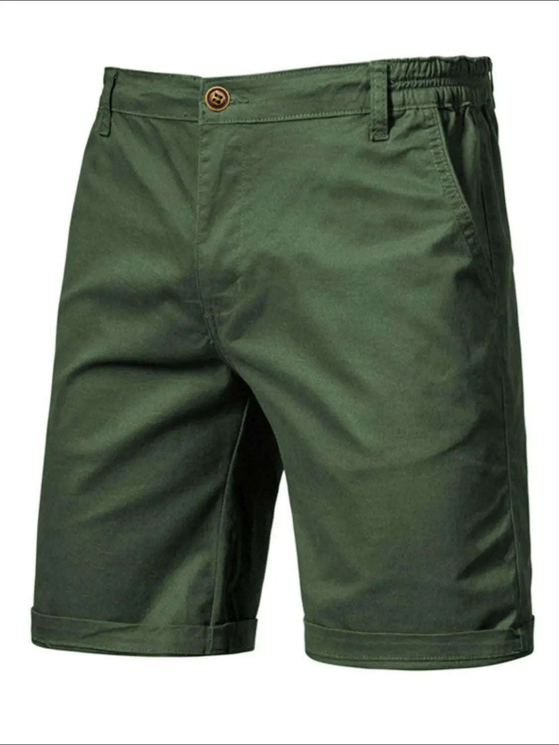 Men's Elastic Waist Shorts with Pockets.