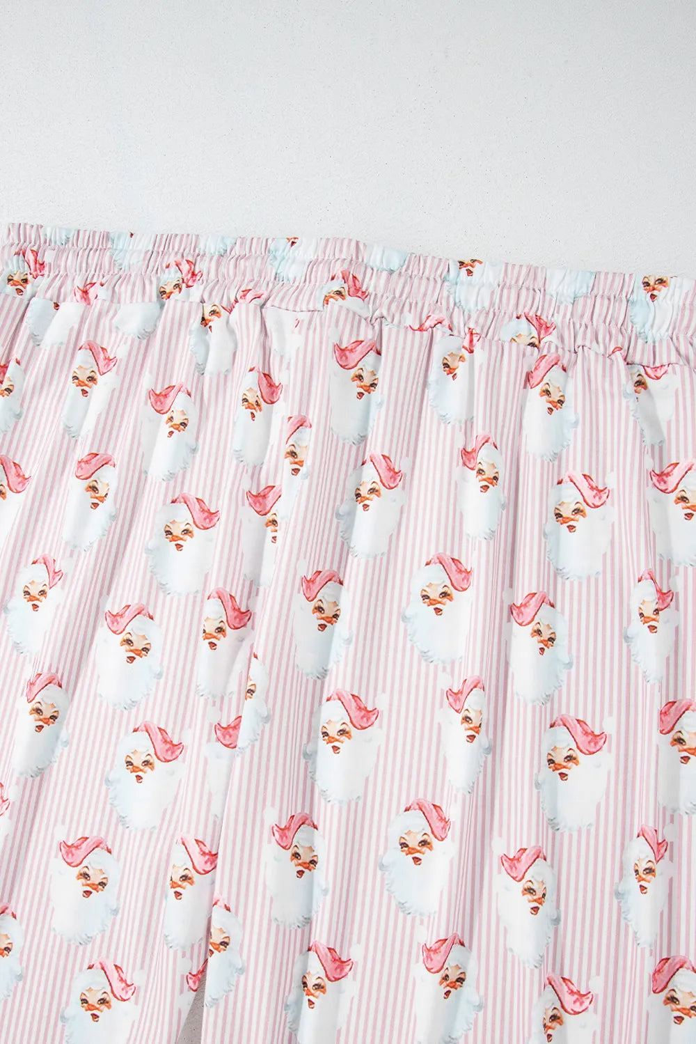 Santa Print Long Sleeve Top and Pants Lounge Set - Premium Sleepwear from Trendsi - Just $46.99! Shop now at Handbags Specialist Headquarter