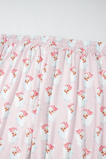 Santa Print Long Sleeve Top and Pants Lounge Set - Premium Sleepwear from Trendsi - Just $46.99! Shop now at Handbags Specialist Headquarter