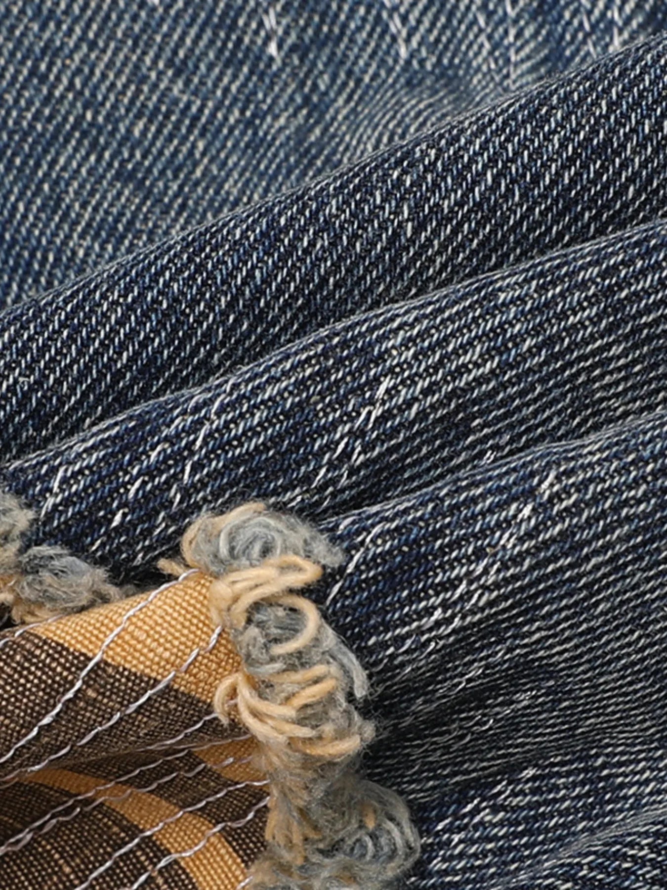 Men's Full Size Distressed Denim Jeans with Camo Patchwork Detailing Plus Size - Premium Women / Jeans & Denim from Trendsi - Just $95.99! Shop now at Handbags Specialist Headquarter