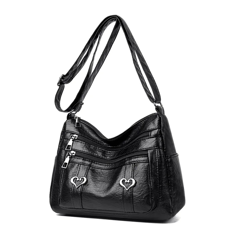 PU Leather Multi-Pockets Crossbody Bag - Premium Crossbody Bag from Trendsi - Just $27.99! Shop now at Handbags Specialist Headquarter