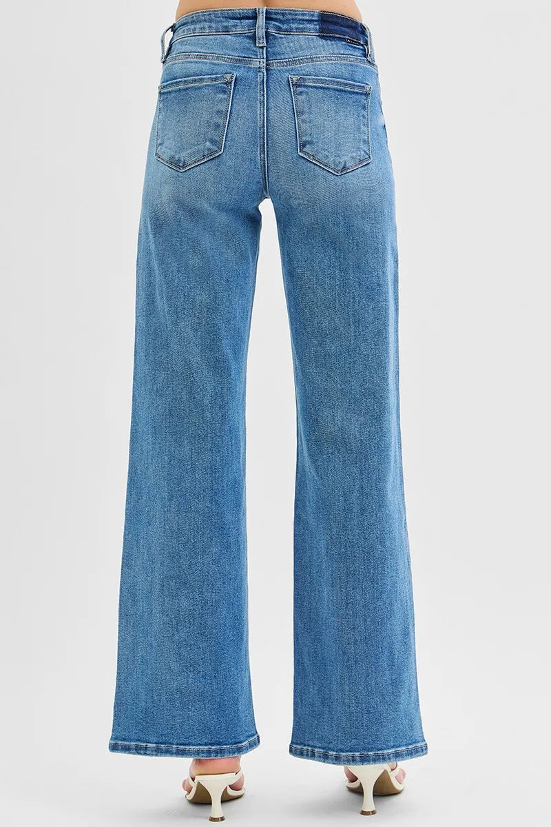 RISEN Full Size Low Rise Wide Leg Jeans Plus Size - Premium Women / Jeans & Denim from Trendsi - Just $70.99! Shop now at Handbags Specialist Headquarter