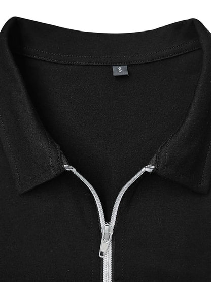 Men's Color Block Long Sleeve Polo Shirt - Premium Men's Polo shirt from Trendsi - Just $39.99! Shop now at Handbags Specialist Headquarter