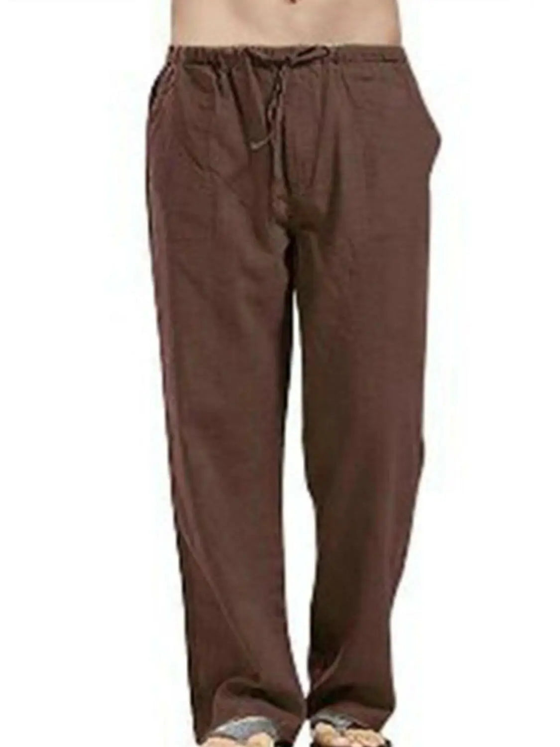 Men's Full Size Drawsting Straight Leg Pants Plus Size.