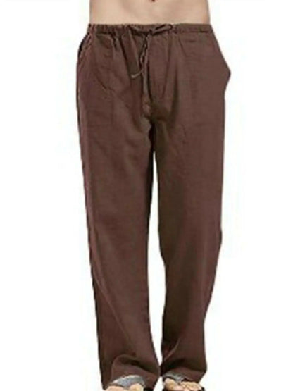 Men's Full Size Drawsting Straight Leg Pants Plus Size.