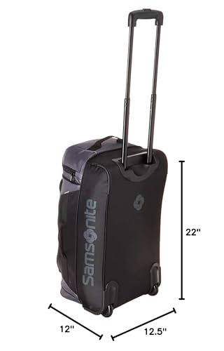 Andante 2 Rolling Duffel - 22 Sleek Black Travel Bag