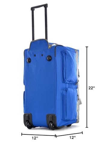 Olympia 22 Max Wheeled Duffel: 8-Pocket Water-Resist