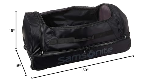 Andante 2 Rolling Duffel - 22 Sleek Black Travel Bag