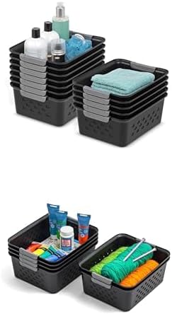 IRIS ShelfSaver 12-Pack Storage Baskets, White - Handbags Specialist Headquarter