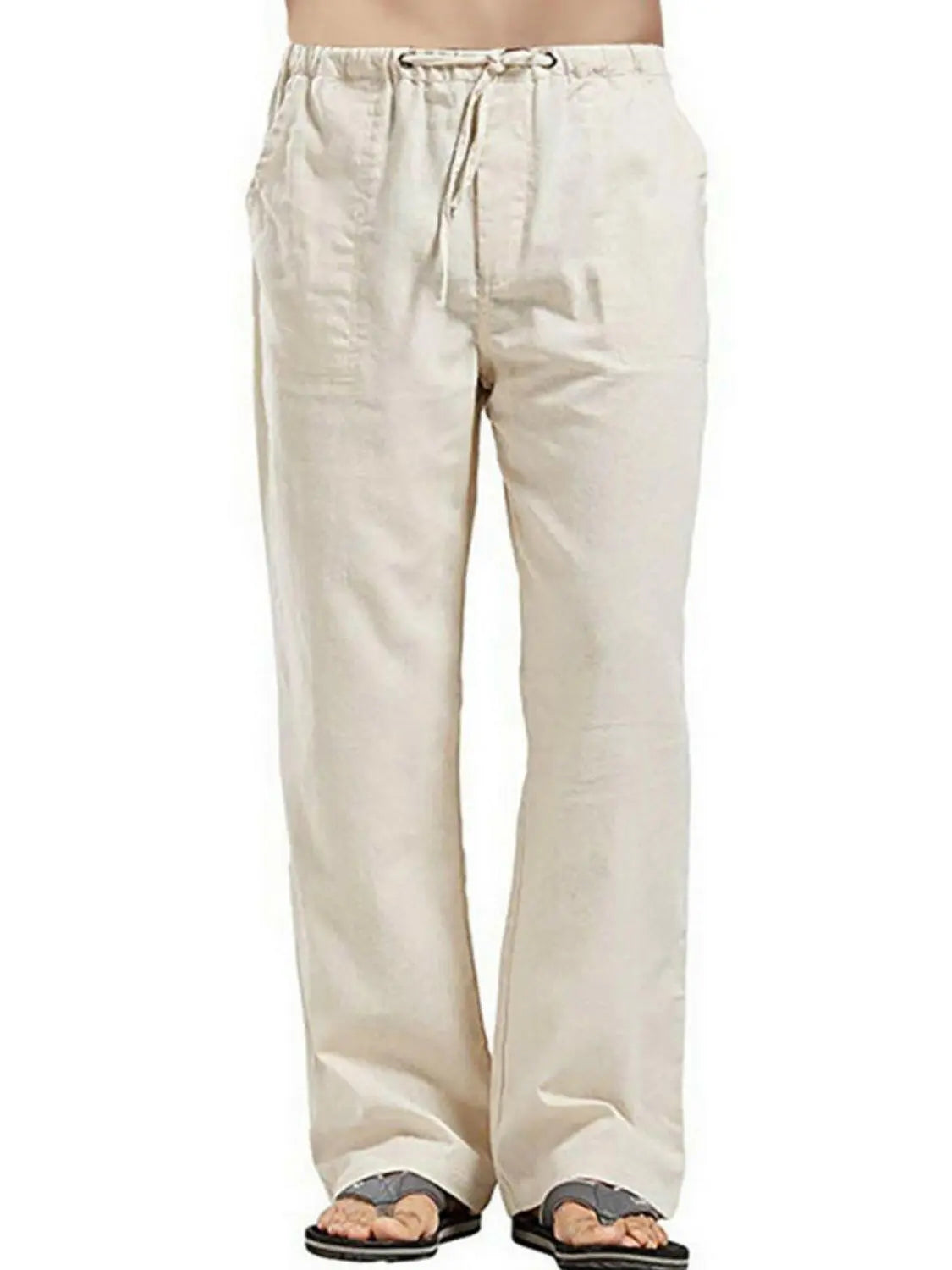 Men's Full Size Drawsting Straight Leg Pants Plus Size.