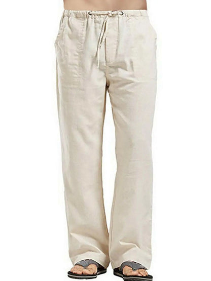 Men's Full Size Drawsting Straight Leg Pants Plus Size.