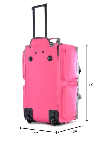 Olympia 22 Max Wheeled Duffel: 8-Pocket Water-Resist