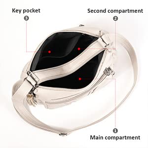 ELDA Chic Crossbody: Soft PU Leather Multi-Pocket Bag