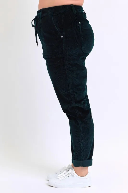Judy Blue Full Size High Waist Corduroy Cuffed Jogger Plus Size - Premium  from Trendsi - Just $59.99! Shop now at Handbags Specialist Headquarter