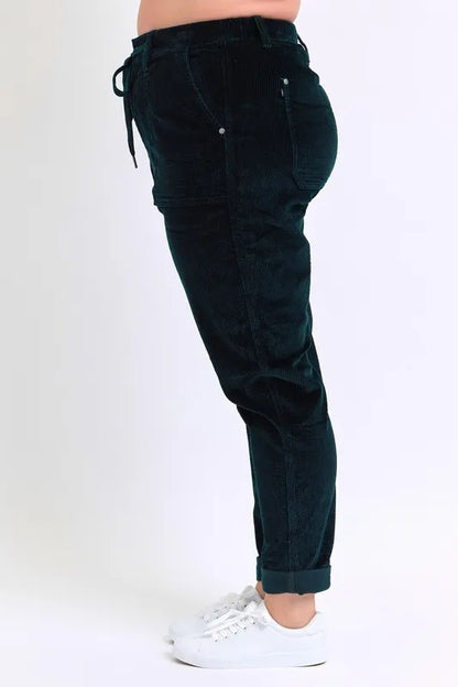 Judy Blue Full Size High Waist Corduroy Cuffed Jogger Plus Size - Premium  from Trendsi - Just $59.99! Shop now at Handbags Specialist Headquarter