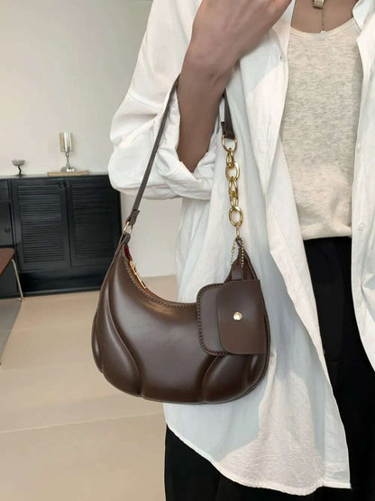 PU Leather Shoulder Bag with EarPods Bag - Premium Crossbody Bag from Trendsi - Just $18.99! Shop now at Handbags Specialist Headquarter
