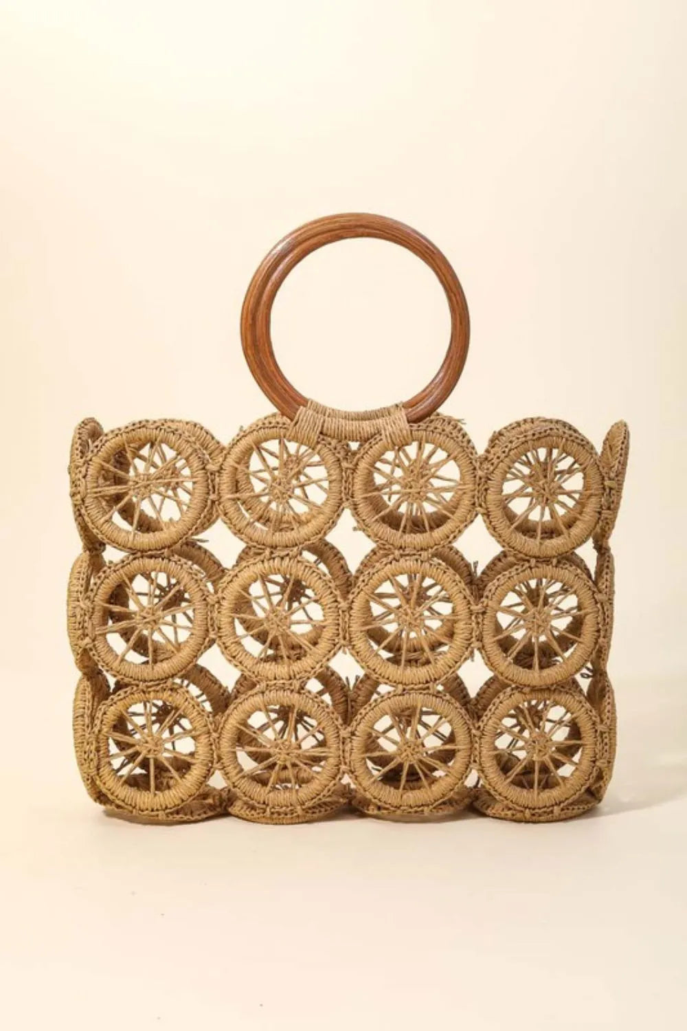 Fame Intricate Braided Wheels Handbag - Premium Tote Bag from Trendsi - Just $45.99! Shop now at Handbags Specialist Headquarter