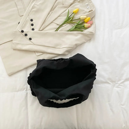 Ruched Polyester Large Handbag - Premium Tote Bag from Trendsi - Just $39.99! Shop now at Handbags Specialist Headquarter