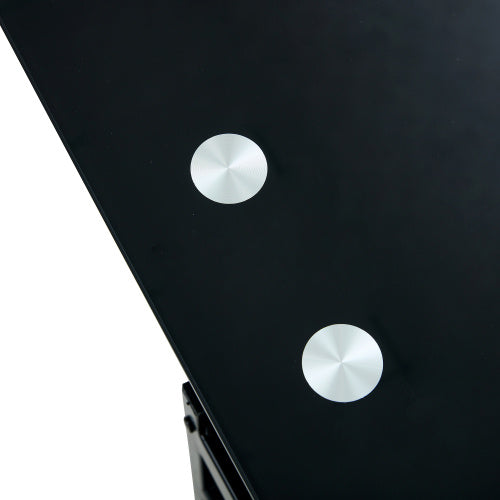 Elevate: Sleek 2-Layer Black Glass Coffee Table