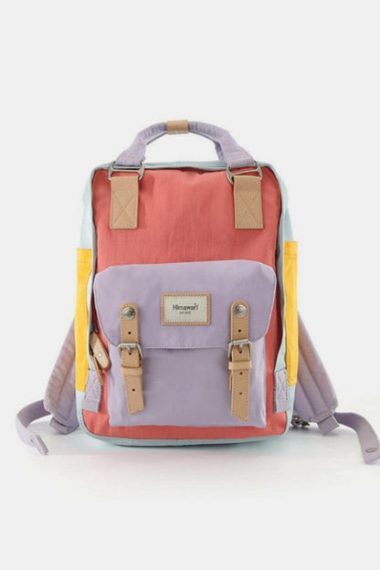 Himawari Contrast Waterproof Nylon Backpack Bag - Premium Backpack Bags from Trendsi - Just $42.22! Shop now at Handbags Specialist Headquarter